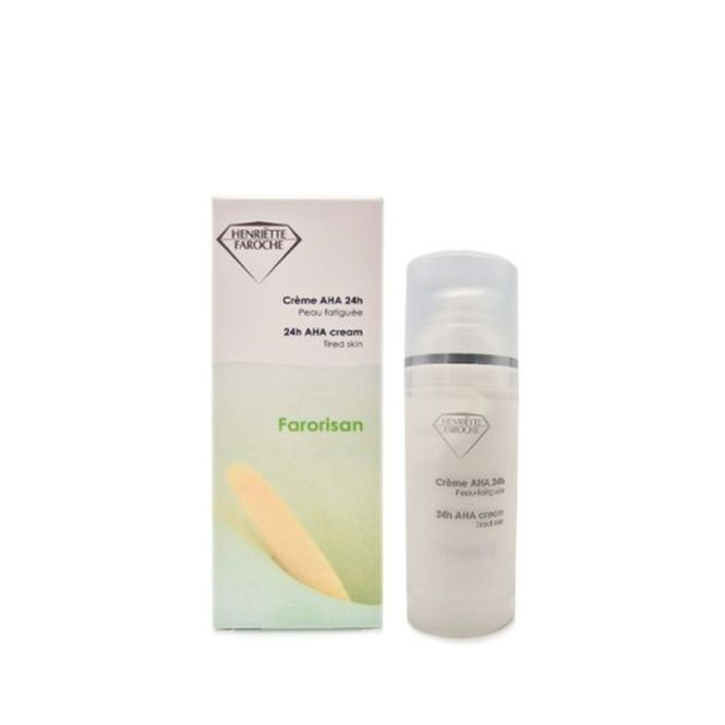 Hoofdbeeld Henriëtte Faroche Farorisan 24h AHA crème - doffe & vale huid, rokershuid - 50 ml